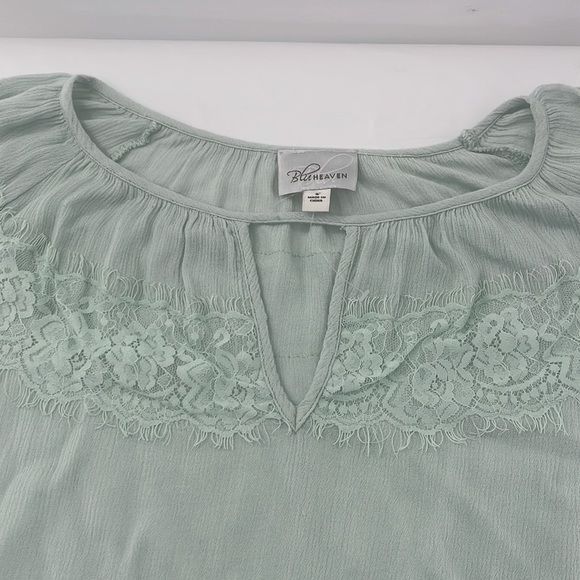 Blu Heaven Muslin Lace Trim Tunic - Picture 5 of 9